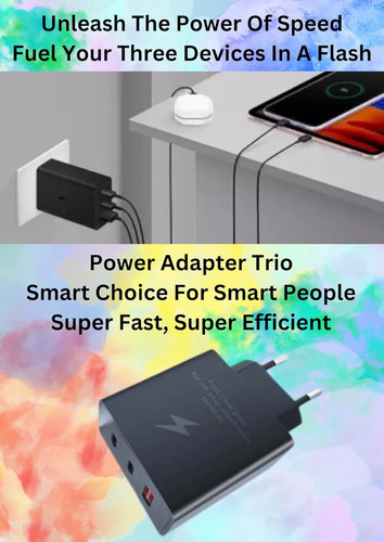 Cargador Tipo C Para Samsung S22 Ultra Carga Rapida 65w Negro