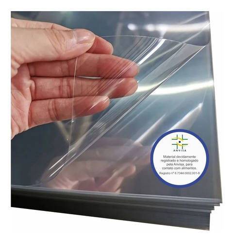 Imagem 1 de 7 de 50 Folhas De Acetato Pet Transparente A4 21x30cmx0,20mm Esp.