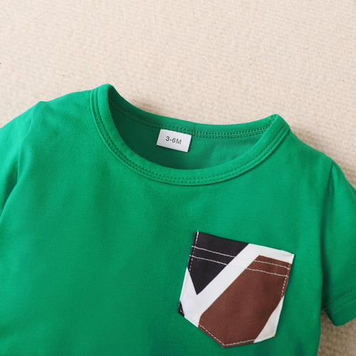 Conjunto Para Bebé 3-12m Con Estampado De Letras Multicolor Verde 9-12 Meses