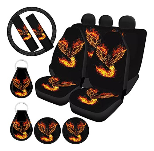 Ystardream Flaming Phenix Automotive Interior Car Seat Cover