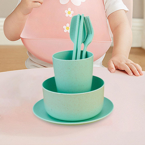 Juego De Platos Y Cubiertos Para Niños, Set De 6 Piezas
