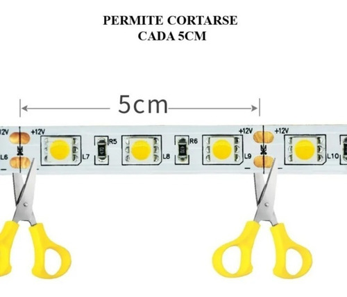 Tira Led 5050 Blanco Frio 5mts + Fuente Siliconadas Exterior