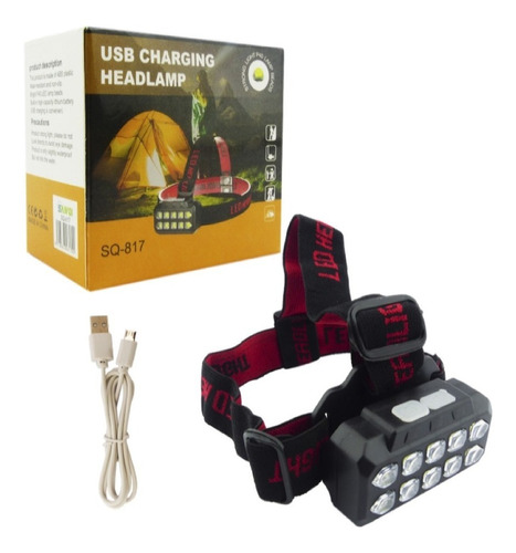 Linterna Minero O Camping  10 Led /recargable Gran Potencia 