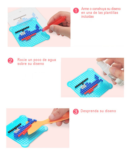 Cuentas Bolitas Magicas Adhesivas C/agua Construir Pixel Art