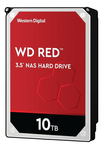 Disco rígido interno Western Digital WD Red WD100EFAX 10TB vermelho