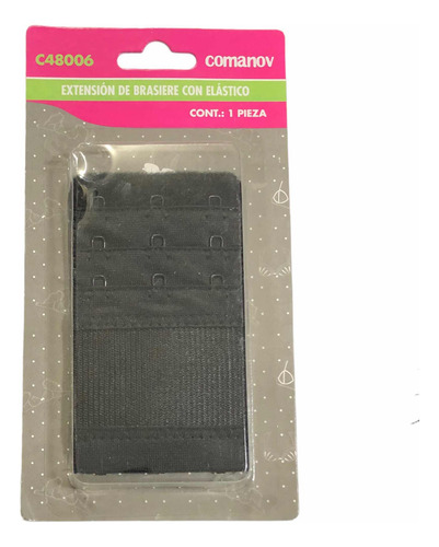 Extensor De Brasiere Sostén Con Elástico Comanov Black 50mm