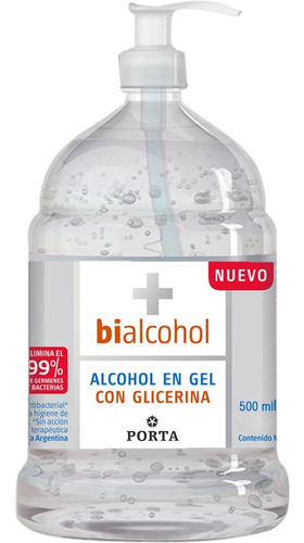 Bialcohol Alcohol En Gel Porta 500ml Válvula Dosificadora
