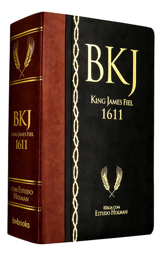 Bíblia De Estudo Holman King James Bkj 1611 Fiel 7a. Edição Cor Marrom E Preta