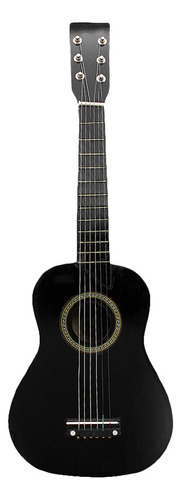 Miniguitarra Pequeña De 23 Pulgadas, Guitarra Acústica De Ma Color Negro Material Del Diapasón Tilo Orientación De La Mano Ambidiestro