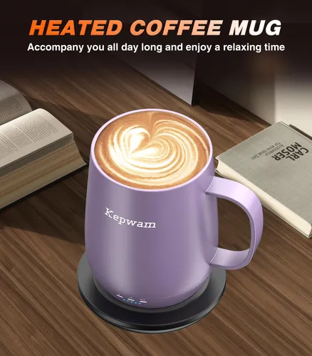 Taza De Café Autocalentable Kepwam 470 Ml Smart Temperature
