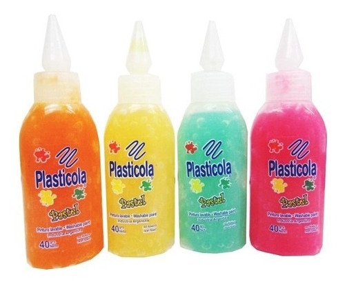 Plasticola Brillo Glitter Color Pastel Surtido X12