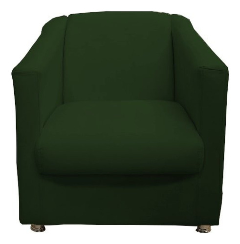 Poltrona Biane Decor Recepção Suede Verde
