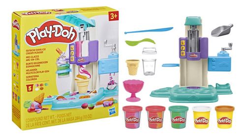 Set De Masas Play Doh Heladería Multicolor +3 Años Multicolor