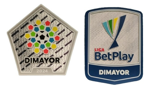 Set 2 Parches Liga Betplay 2024 Dimayor Camiseta Millonarios