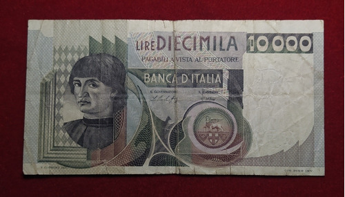 Billete 10000 Liras Italia 1976 Pick 106 A.1 