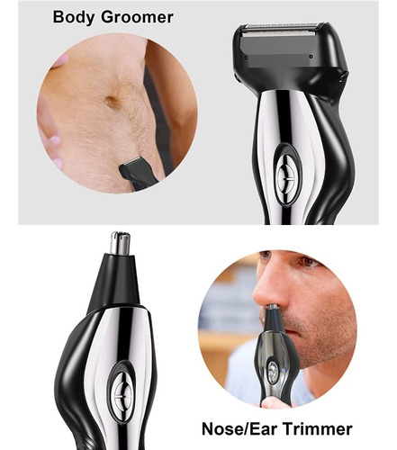 Imagen 5 de 6 de Afeitador Eléctrica Y Barbero Eléctrico 6 En 1 Recargable