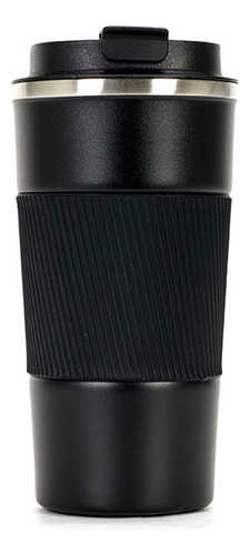 Taza De Viaje De Café Al Vacío De Acero Inoxidable Negro De