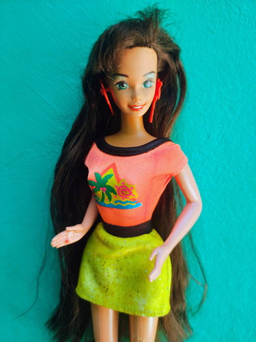 Barbie Glitter Hair Morocha Pelo Largo 90s (Usado)