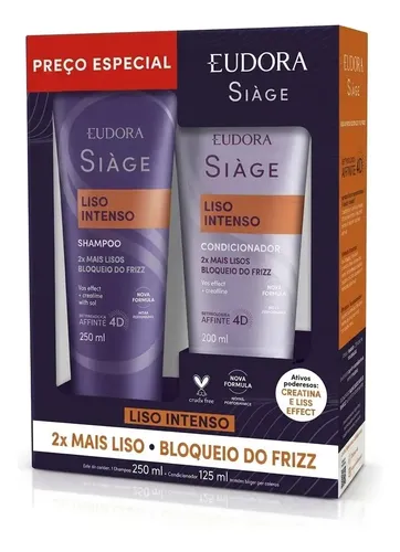 Kit Promopack Siàge Liso Intenso Shampoo 250ml + Condicionador 125ml