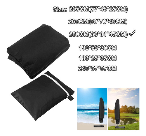 Funda Para Sombrilla De Jardín Y Patio, Tela 30x81x45cm