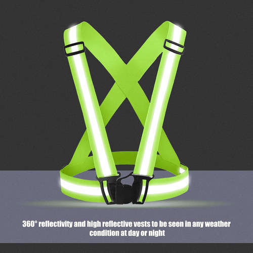 Andast Chaleco Reflectante Para Correr, 2 Unidades, Chaleco