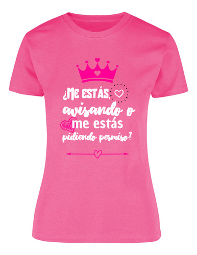 Playera Para Mujer - Frase De Mamá - Pidiendo Permiso Blanco