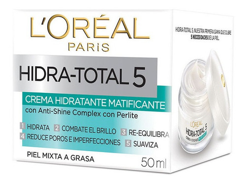 Imagen 3 de 3 de Crema Hidratante L'oreal Ht5 Piel Mixta/grasa +toda Edad