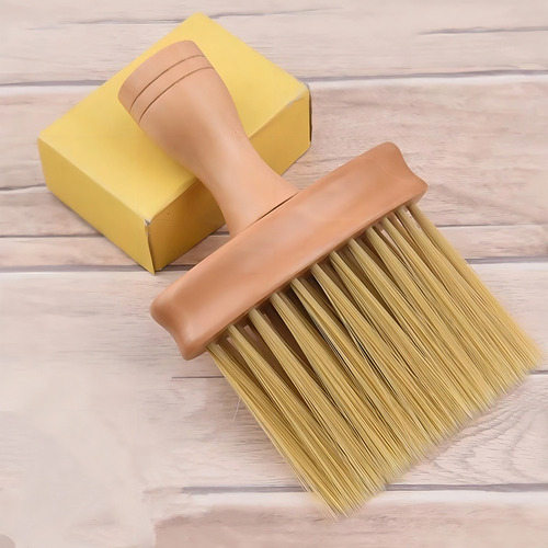 - Cepillo Madera Limpieza Cuello Barbería Corte De Pelo 1pz