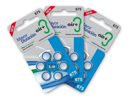 Imagen 1 de 1 de Pilas Nº675 Oír+ Pack Por 3 Blíster - Mejor Precio!!