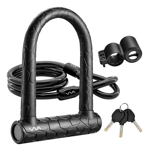 Bike U Lock, 20mm Heavy Duty Combination Bicycle D Lock Shac