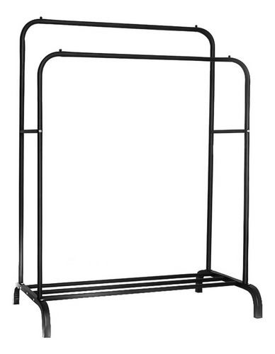 Perchero Metalico Doble Barra Negro Resistente Para Colgar Ropa En Oficina Hogar Comercio Ideal Para Almacenaje Y Organizacion Espacios Amplios Practico Y Funcional Otec