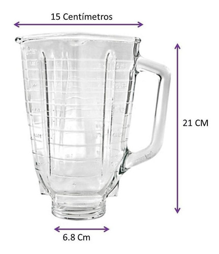 Imagen 3 de 4 de Vasos De Vidrio Original Para Licuadora Oster 2pzas C/envío