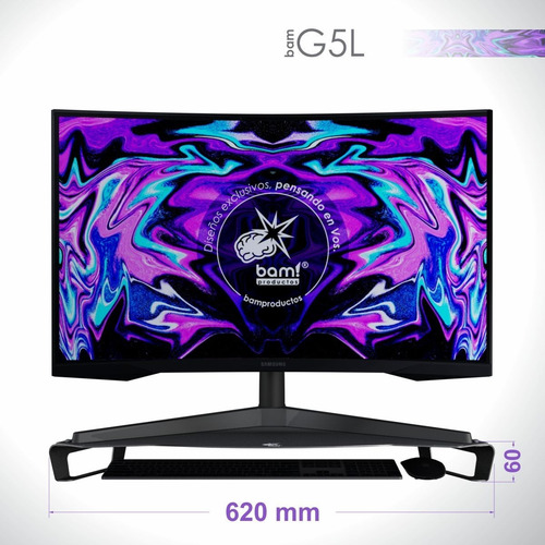 Imagen 7 de 9 de Soporte Monitor Gamer Bam G5l Largo Samsung/univ Premium!!!