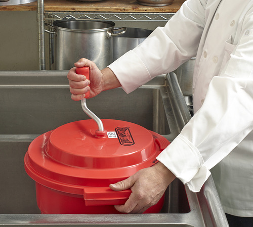 Centrifugador De Lechugas Capacidad 5 Galones Color Rojo