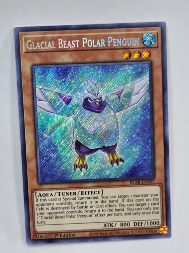 Glacial Beast Polar Penguin Secreto Yugioh