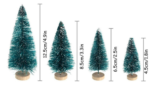 Bh Para 34 Piezas De Miniárbol De Navidad, Nieve, Pino
