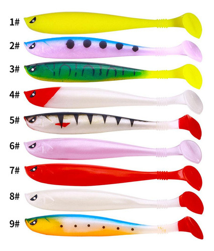 6 Cebos De Goma, Cebos Blandos Para Pesca, 9 Cm, 4,1 Gnew