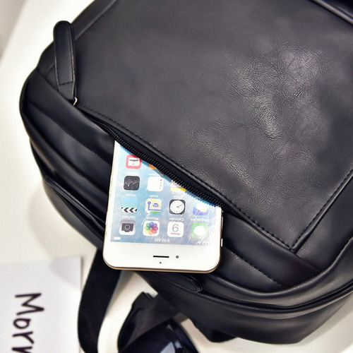 2025 Mochila Mochila De Cuero For Hombre Mochila Escolar Retro