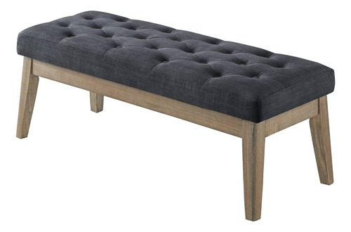 Banco Tapizado Patas De Madera Maciza, Otomana Asiento ...