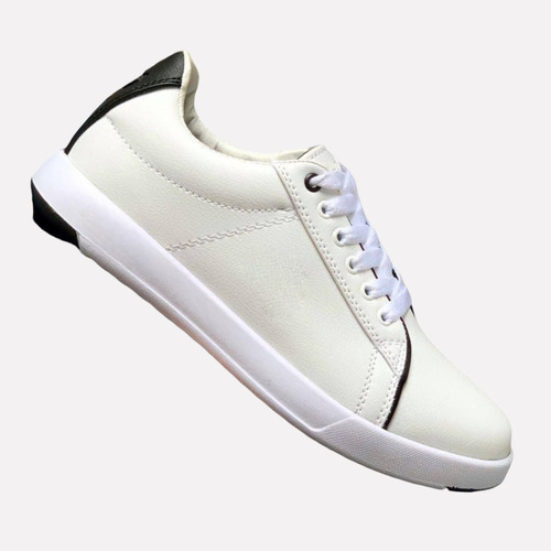 Calzado O Zapato Casual Para Hombre Sintético - Color Blanco