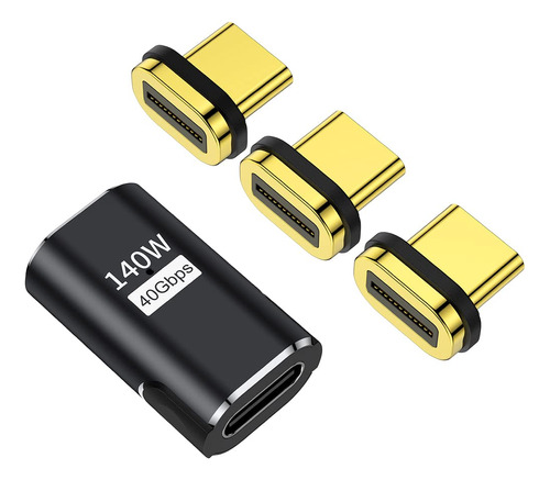 Auvipal Adaptador Usb C Magnético De 140 W Con 3 Conectore.