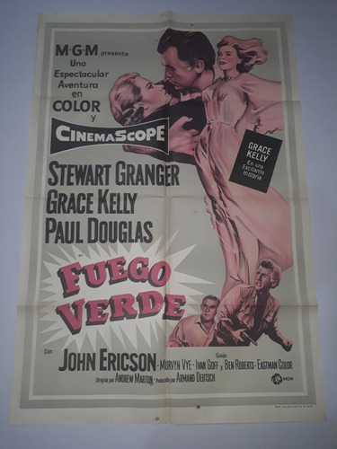 Fuego Verde Afiche Stewart Granger G.kelly P.douglas L5