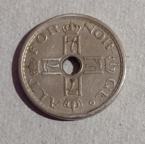 Moneda De Noruega De 50 Ore Año 1948