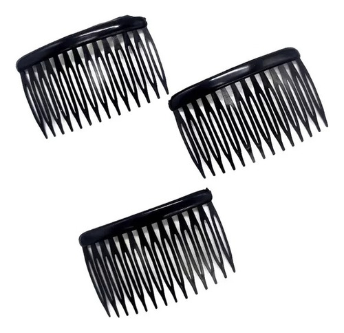 Peineta Española Peine Lateral Accesorio Cabello Negro 12pcs