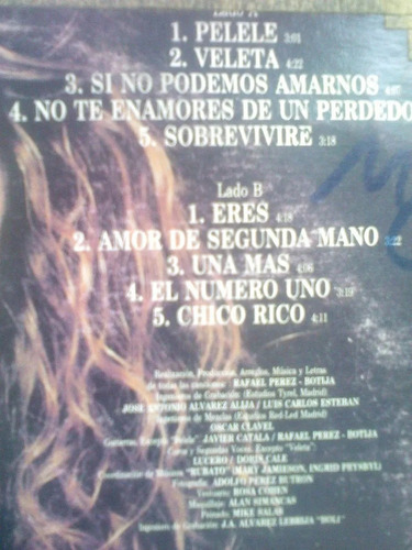 Lp. Lucero. Pelele. 1993. Vinilo. Acetato (Usado)