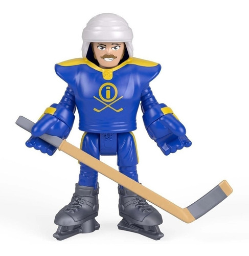 Boneco Jogador De Hockey E Acessório 8 Cm Imaginext Mattel