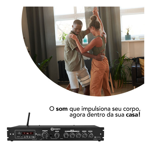 Kit Som Ambiente Taramps Ths6000 Bluetooth + 16 Caixas Frahm