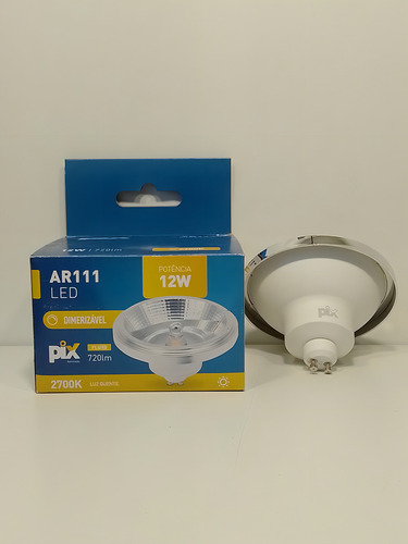 Lâmpada Led Ar111 24° Dimerizável Biv 12w 2700k Gu10 100-240V