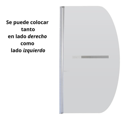 Imagen 3 de 10 de Mampara Rebatible 1.40 X 90 Para Bañera Vidrio Transparente