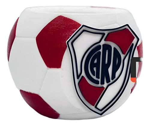 Mate Pelota Con Escudo Color Rojo River Plate